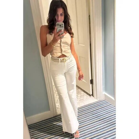 MOTHER The Roller High Rise Wide Leg Jeans in Fairest of Them All Size US 24 - Picture 3 of 15